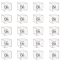 20 Pack Championship Ring Display Case Clear Acrylic Ring Case Display Box for Sports Baseball Softball Football Golf Single Ring Coin Holder Stand, 2.16 Inch - size: 20 Pack