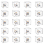 20 Pack Championship Ring Display Case Clear Acrylic Ring Case Display Box for Sports Baseball Softball Football Golf Single Ring Coin Holder Stand, 2.16 Inch - size: 20 Pack