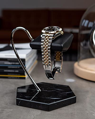 LYS&LYX Watch stand watch display stand watch holder watch Handcrafted watch holder (1-black/silver/black) - color: black/silver/black