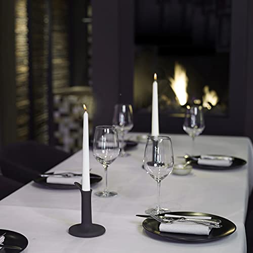 BOLSIUS 20 Count Unscented 10 Inch White Household Taper Candles - 8 Hours Burning Time - Premium European Quality - Smokeless Dripless Candlesticks - Perfect for Weddings, Parties, and Everyday Use - color: White, size: 20 Count