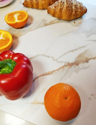 Multi-Purpose Pastry Marble Design Stone Tray Cutting Board Slab 16” x 12” With Non-Slip Feet,Stone Cheese Pastry Board, Serving Tray, Heat Resistant, Easy To Clean(G12, 16 * 12) - color: G12
