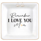 Mom Jewelry Dish Tray Ceramic Trinket Dish Mom And Daughter Mothers Rings Mother Birthday Gifts From Daughter Birthday Gifts For Mother In Law - style: Mom Style 1