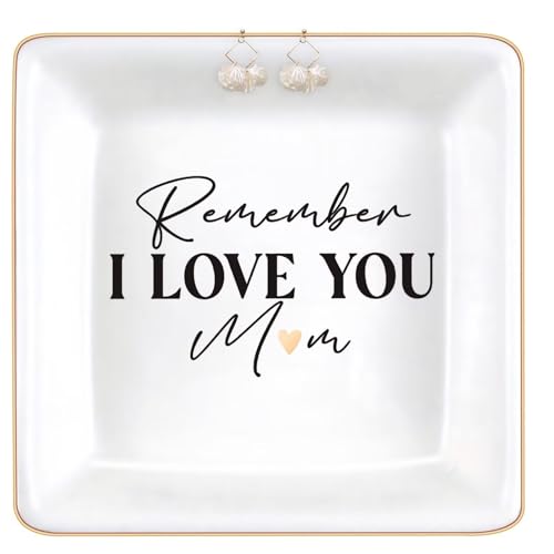 Mom Jewelry Dish Tray Ceramic Trinket Dish Mom And Daughter Mothers Rings Mother Birthday Gifts From Daughter Birthday Gifts For Mother In Law - style: Mom Style 1