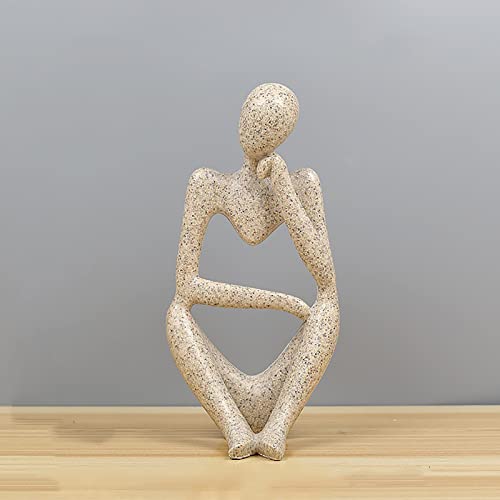 BK&MF Art Abstract Sculpture,Ornament Figurine Figurine Resin Craft Modern Creative Desk Statue for Statue Home Decoration,J - color: J