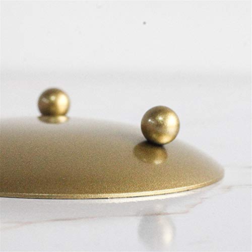 YYaaloa 2 Pack Gold Decorative Iron Plate Candle Holder 4.33'' Candle Stand Candle Plate for LED & Wax Candles, Incense Cones, Spa, Weddings (Gold-2 Pack)