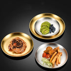 Stainless Steel Plates Set of 2 Metal Dishes Dinner Tray 5.5 Inch for Snack,Nut, candy,Camping Plate, Shatterproof Dishwasher Safe - size: Silver 5.5 Inch