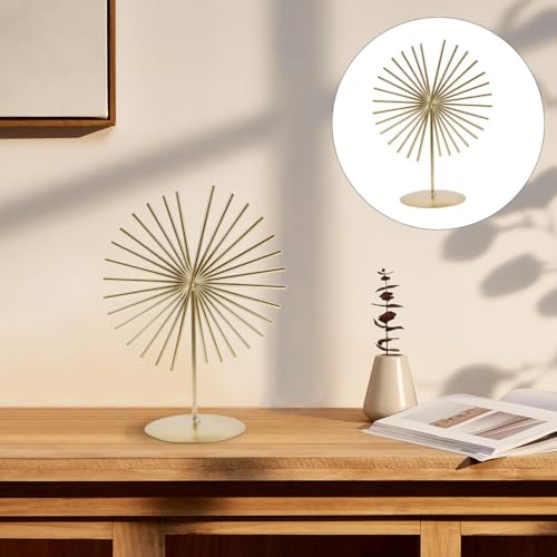 ARTIBETTER Abstract Lines Metal Sculpture 9.6 Inch Modern Desk Decor Geometric Craft Ornament for Office Living Room Tabletop Decoration