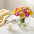 12pcs Clear Round Glass Vases Bowl Flower Vase,3.7"W X3.1"H Set of 6pcs Globe Vase 2.6”W X 2”H Set of 6pcs Candle Holder,Bud Vases in Bulk for Centerpieces,Party Decor,Table Decoration and Home Decor