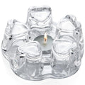 Teapot Warmer, Borosilicate Glass Tea Warmer, Heating Base Tea Warmer 5.3in Dial, Candle Never Flames Out with Tealight Holder