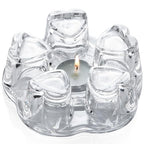 Teapot Warmer, Borosilicate Glass Tea Warmer, Heating Base Tea Warmer 5.3in Dial, Candle Never Flames Out with Tealight Holder