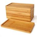 10PCS Mini Bamboo Display Trays - 7"x3.4" Small Decorative Bamboo Trays for Vanity, Plants, Candles, Keys, Soap, Jewelry, Tealight - Not for Serving Heavy Food