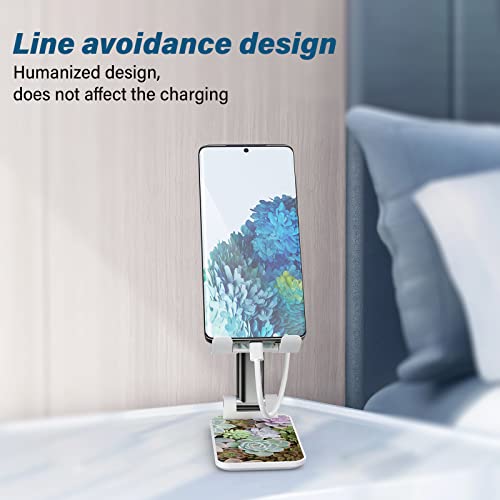 Colorful Adjustable Foldable Phone Stand, Compatible with Smartphones, Suitable for Office, Home, Travel, Christmas Gift - color: Succulent