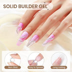 2PCS Clear 3D Sculpting Gel Non-Stick Hand Solid Builder 3D Nail Gel Art with Silicone Pen for 3D Modeling Nail Art Home Manicure DIY for Women - color: Clear&Clear