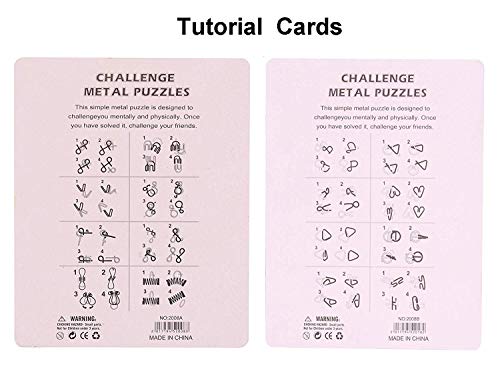 Brain Teaser Puzzle 20Pcs Unlock Interlock Game IQ Test Wooden Toy 3D Unlock Interlock Puzzle Magic Ball Brain Teaser Toy Puzzles for Adults
