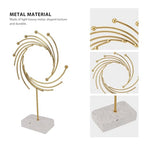 Abstract Sculpture, Modern Metal Ornament Hand Made Tabletop Decoration for Living Rooms and Offices, 11.8 x 7.9in