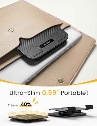 Lamicall Adjustable iPad Stand for Desk - [Ultra-Slim Foldable][360°Rotation] Tablet Stand with Heavy-Duty Base, Tablet Holder Gifts for 4.7-13" Devices, 2025 iPad Pro Air Mini, Kindle, iPhone 17 Pro - color: Black