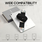 FINTIE Universal Tablet Hand Strap Holder for 9-11 Inch Tablets eReaders, 360 Degrees Swivel PU Leather Secure Portable Adjustable Handle Grip for iPad, Galaxy Tab and 9-11" Tablets (Spring Bloom) - color: Spring Bloom