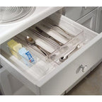 iDesign Plastic Drawer Organizer Bins - Storage for Kitchen, Bathroom, and Desk Drawers - Set of 3 - Clear - style: Pack of 3
