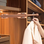 12" Valet Rod for Closet Pull Out (2 Pack, Rose Gold) - color: Rose Gold, size: 2 Pack