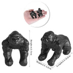 Nupuyai Hand Carved Gorilla Statue for Home Decor, Natural Black Obsidian Crystal Figurine Stone Sculpture Decoration for Fengshui - style: Gorilla