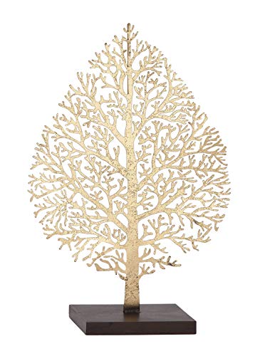 Deco 79 Metal Tree Decorative Sculpture Home Decor Statue, Accent Figurine 11" x 4" x 16", Gold