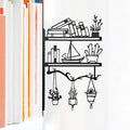 Plants on The Bookshelf Patterns Metal Decorative Splint 7.68 x 7.09 inches, Bookshelf Decor Aesthetic, Home Library Decor, Book Shelf Decorations