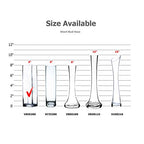 WGV Square Block Bud Vase, Width 2", Height 8", Clear Skinny Narrow Standard Floral Container Centerpiece for Wedding Party Event Home Office Decor, 1 Piece - size: 2"x8"H Block