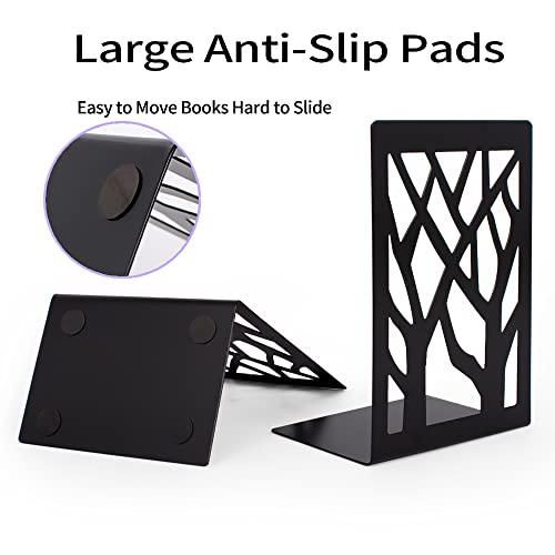 Book Ends-Metal Book End Supports for Bookrack Desk (Black, 10 Pair) - color: Black, size: 10 Pair