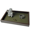 Wood Decorative Serving Tray & Valet Catchall - Holds Keys, Wallet, Phone, Jewelry - 12x8 Inch for Coffee Table, Ottoman, Nightstand, Entryway, Kitchen Home Decor