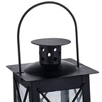 2 Pcs Tealight Lanterns Hanging Candle Holder, Metal Mini Decorative Led Tea Light Candleholder Decoration for Birthday Parties Wedding Centerpiece Relaxing Spa Setting (Black, 2 Pcs) - size: 2 Pcs