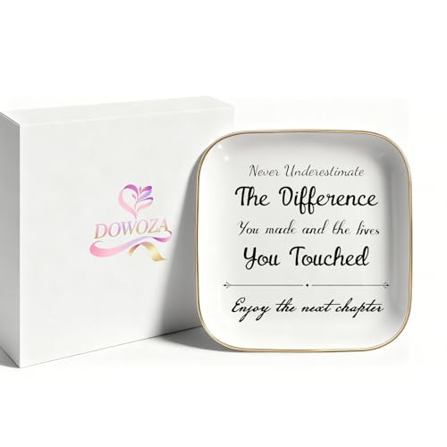 Retirement Gifts for Women - Enjoy the Next Chapter Jewelry Dish Trinket Tray for Friends Retired Women Teacher Nurse Doctor Boss Female Coworker Happy Retirement Gift - style: Enjoy the Next Chapter