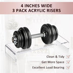 2 Set Large Acrylic Clear Display Risers, 3 Sizes 12" Rectangular Showcase Collectibles Display Shelf, 5mm Thick Desktop Display Stand Holder for Figures, Jewelry, Perfume, Toys - size: 6 Pcs Acrylic Risers