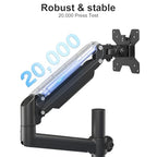 WALI Dual Monitor Mount, 13-33 Inch Adjustable Dual Monitor Arm for Desk Holds Max 19.8 lbs Screens, Swivel Vesa Bracket with C Clamp, Grommet Mounting, Monitor Arms for 2 Monitors (GSDM002) - size: 13"-33", style: Dual Arms