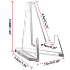 LuluCircle Acrylic Coin Display Stands, 1.4 Inch, 20 Packs,Challenge Coins Holders, Mini Easel Holders, Display Stand for Sports Cards, Casino Chips, Poker Guards, Greeting Cards, Challenge Medallions, AA Coins