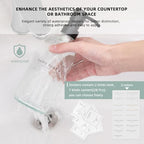 Glass Soap Dispenser - Dish Hand Soap Dispenser for Kitchen, Bathroom Soap Lotion Dispenser with 304 Rust Proof Pump, Tray, Clear Bottle/Black Pump - color: Clear Bottle/Black Pump + Tray + Funnel