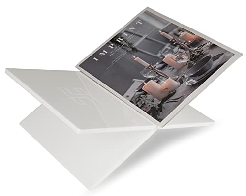 Honygebia White Acrylic Book Stands - Cross Frame Acrylic Book Holder, Open Bookstand for Display and Reading, Suitable for Art, Bible, Cookbook, Easel, Magazine, Textbooks 12.5" x 9.5" x 5.5" - color: White
