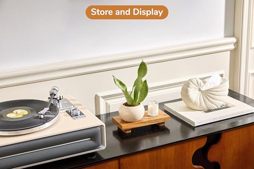 X-Small 8.5" Acacia Wood Riser Pedestal Stand, Farmhouse Bathroom and Kitchen Sink Decor, Decorative Wood Tray for Counter, Soap Dish Holder, Vanity Tray (XS: 8.5" x 4.0" x 1.57") - size: X-Small:8.5"x4.0"