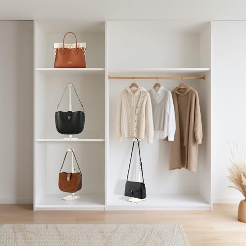 Acrylic Purse Stands for Display, 3 Pack 14" to 24" Adjustable Height Clear Purse Holder Stand, Counter Bags Hanging Organizer Handbag Rack for Closet Retail Vendor Commercial Store - size: 3-Pack, L (13.5"-24")