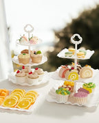 Kootek Dessert Cupcake Stand, 10pcs Dessert Table Display Set, 3 Tiered Cup Cake Holder Tower Stand Riser& Cookie Serving Trays for Wedding, Tea Party, Birthday, Baby Shower - color: Bright White, size: 10 Set