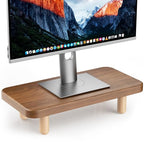 Monitor Stand Riser, 16Inch Wood Desk Organizer with Monitor Stand & Storage Computer Monitor and Laptop Riser Multifunctional Laptop Stand Desk Organizer for Office Home Screen/Laptop Walnut