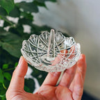 H&D HYALINE & DORA Clear Crystal Ring Holder, Glass Jewelry Dish, Display for Wedding, Wavy Shape Gift for Mom, Wife, Girl - color: Clear