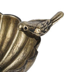 NIKKY HOME Antique Trinket Bowl Dish, Vintage Golden Metal Jewelry Tray with Bird, Ring Holder Classy Birthday Gifts