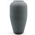 Hosley 11 in High Dark Grey Metal Vase, Ideal for Dried Flowers Gift for Floral Arrangements Wedding Home Spa Votive Candle Gardens - color: Dark Grey