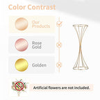 NUPTIO 2 Pcs Wedding Centerpieces for Tables, 19.7in Tall Metal Flower Trumpet Vase, Gold Vases for Centerpieces, Artificial Flower Display Rack for Birthday Party Dinner Event Hotel Home Decor - size: 19.7 inch Tall