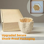 Concrete Match Holder with Strike,Modern Cement Matchstick Jar for Fireplace Mantle, Bathroom & Living Room Decor, Gift with Secure Packaging,No Matches