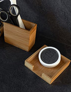 Bamboo Vanity Tray, 6-Piece Bathroom Countertop Vanity Tray Set, Makeup Kitchen Desk Organizer and Storage - Holds Small Items - color: Bamboo