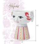 Bjørn Wiinblad Eva Candleholder | Hand-Painted Glazed Ceramic | Lavender | 3.7 in