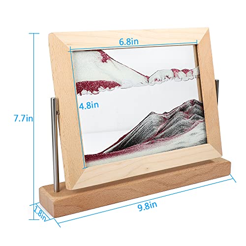 Bochino Sand Art Picture Dynamic Sand Art Frame Sandscape Moving Sand Picture for Home & Office Decor - color: Rose Gold