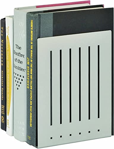 STEELMASTER Heavy Duty 8-Inch Steel Bookends, 1 Pair, Silver (241080050) - color: Silver, size: 8-Inch Pair
