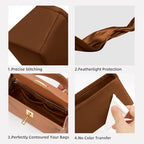 DGAZ Purse Bag Organizer Insert, Silk, Luxury Handbag Tote in Bag Shapers, Fits Kelly mini I/mini II /20/25/28/32/35/40 Bags (Gold, KL25) - color: Gold, size: KL25
